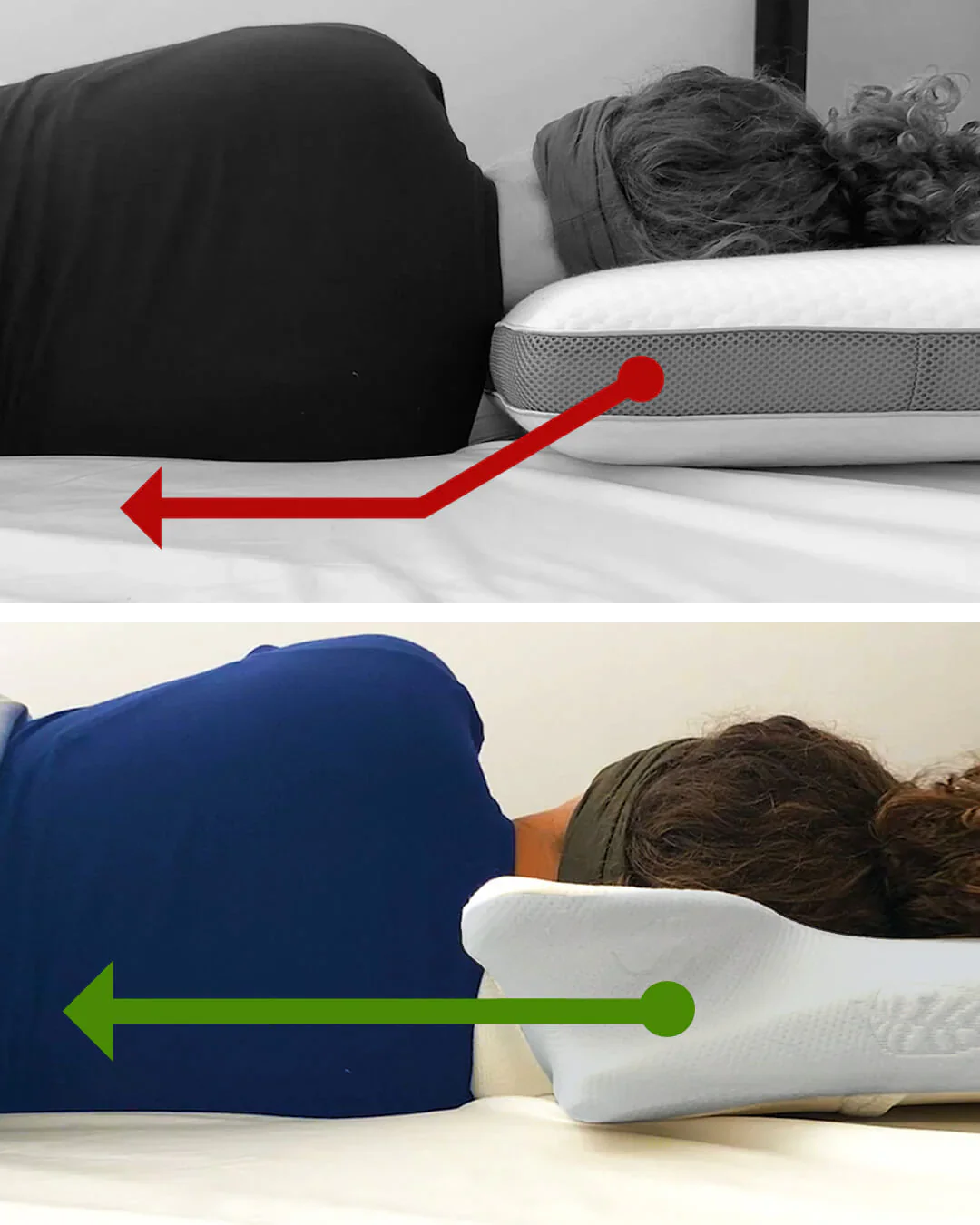 Oreiller orthopédique pour les douleurs au cou - Mousse à mémoire de forme ergonomique