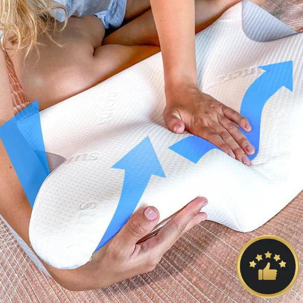 Oreiller orthopédique pour les douleurs au cou - Mousse à mémoire de forme ergonomique