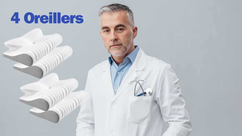 Oreiller orthopédique pour les douleurs au cou - Mousse à mémoire de forme ergonomique