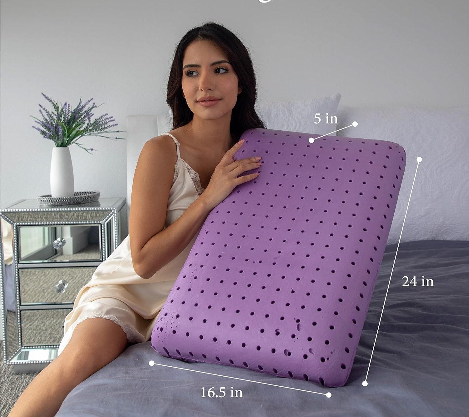 Oreiller orthopédique à la lavande pour un sommeil profond et réparateur