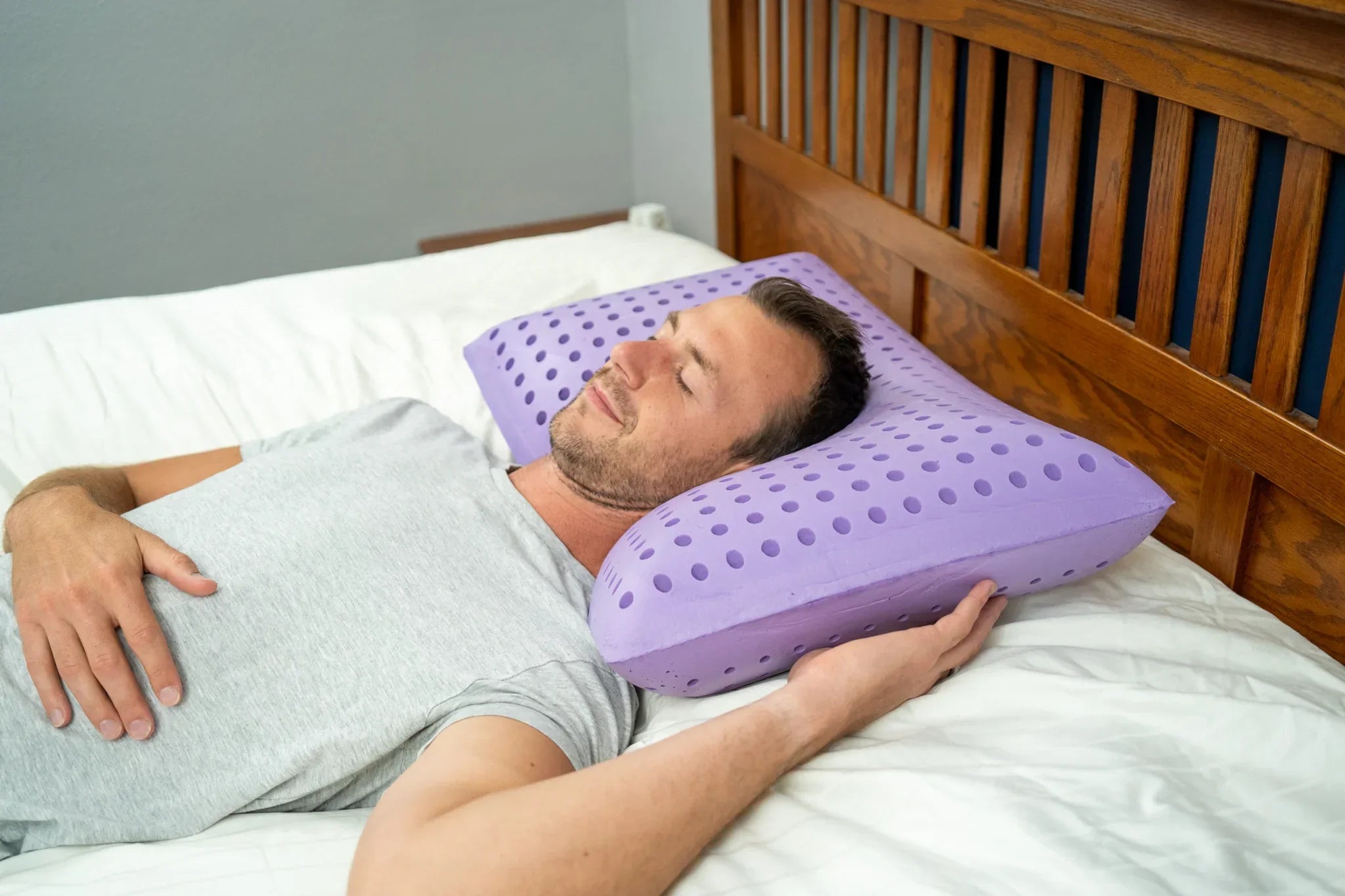 Oreiller orthopédique à la lavande pour un sommeil profond et réparateur